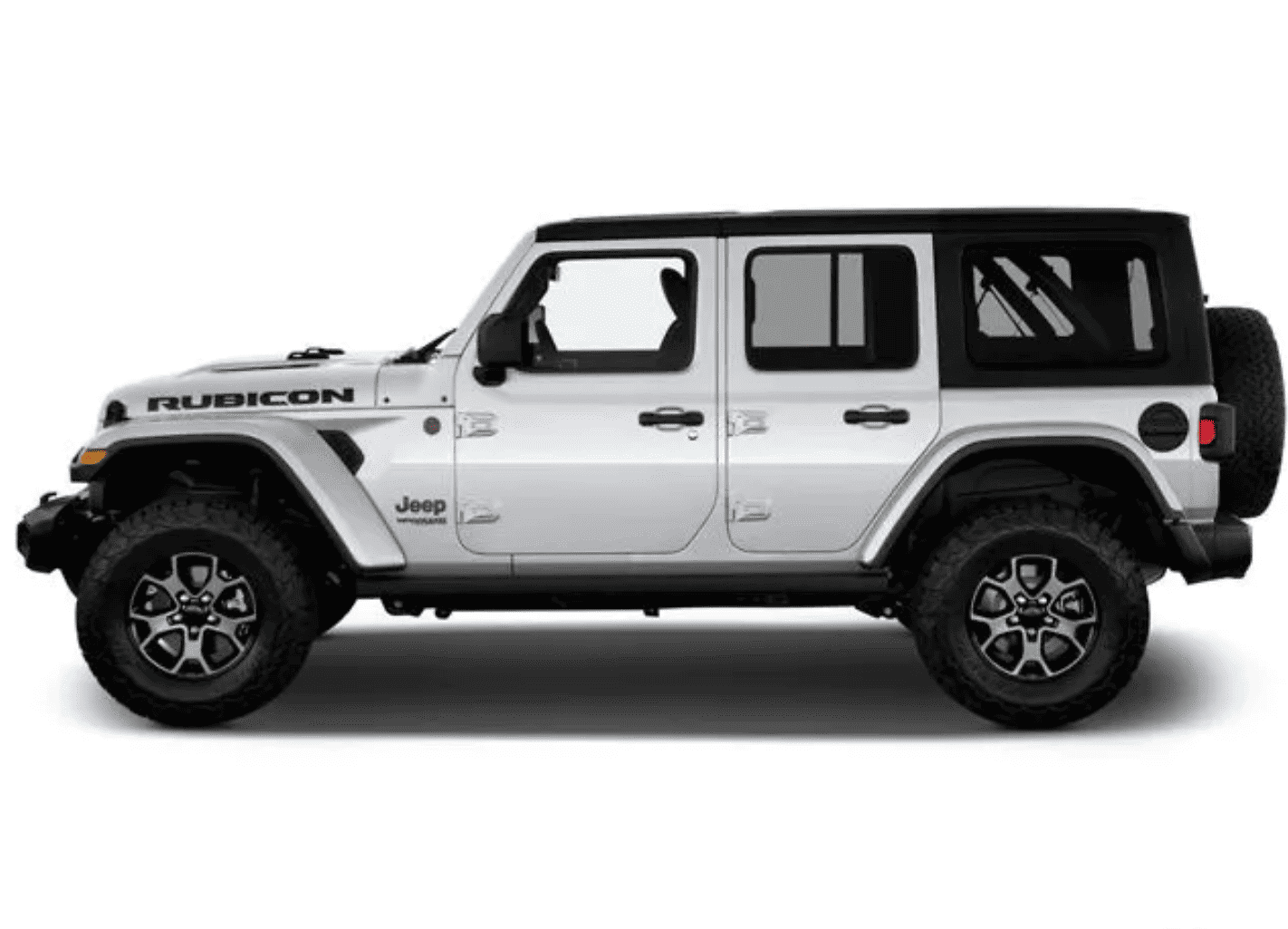 Jeep Wrangler Rubicon 2023 side view for rent in Georgia