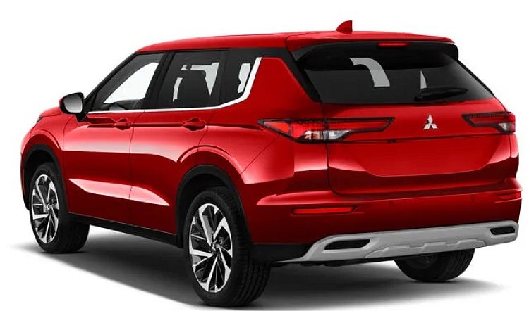 Mitsubishi Outlander красный вид сзади аренда Тбилиси Грузия